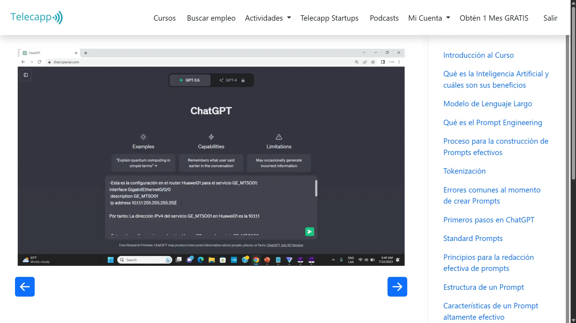 Curso de ChatGPT y Prompt Engineering