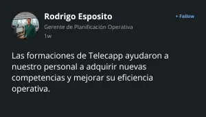 Alumnos y empresas entrenadas por Telecapp 1