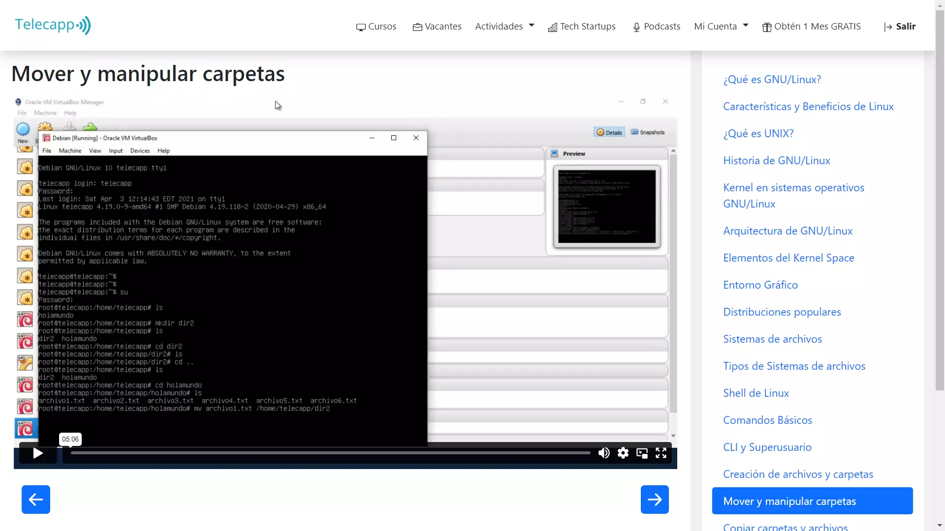 Mover carpetas en Linux gratis